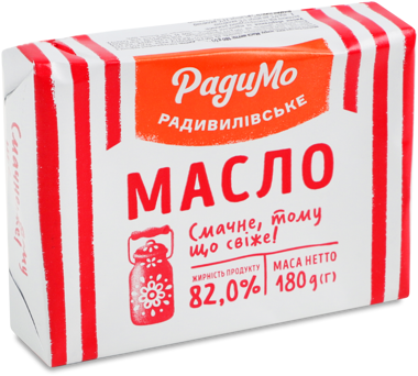 Масло "Селянське" 82% 180г /Радивилів/