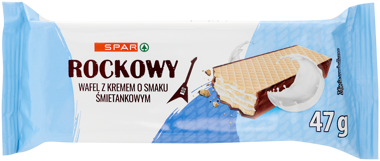 Вафлі "Spar" Rock Solo шоколад/вершки 47г 