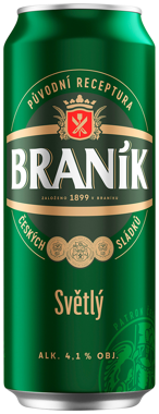 Пиво "Branik" 4.1% світле ж/б 0.5л /Чехія/