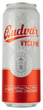 Пиво "Budvar Vycepni" 4% світле ж/б 0.5л /Чехія/