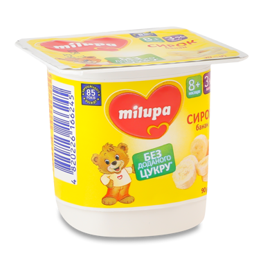 Сирок "Мілупа" 3% Банан 90г ст