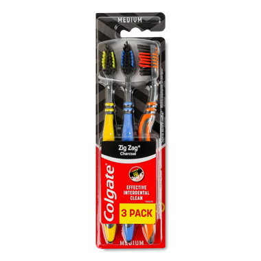 З/щітка COLGATE ЗігЗаг деревне вугілля 2+1 середня