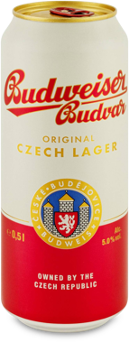 Пиво "Budvar Original 12" 5% світле 0.5л ж/б /Чехія/