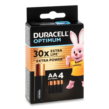 Батарейка DURACELL Optimum AA Cee Gen№3 4шт Алкалін