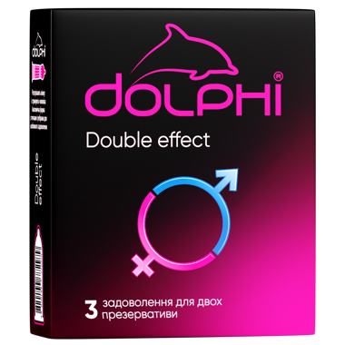 Презерв Dolphi Double effect 3шт