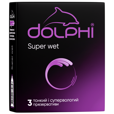 Презерв Dolphi Super Wet 3шт