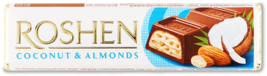 Батон "Рошен" мол-шок з кокосом та мигдалем 38г