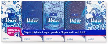Хустинки носові "Velvet" оригінал 1шт 