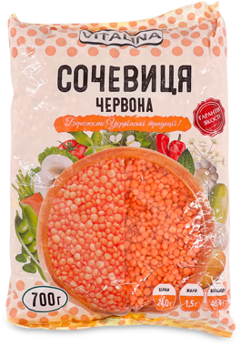 Сочевиця червона 700г /Vitalina/