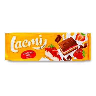 Шоколад "Lacmi" Strawberry cake мол 275г /Рошен/