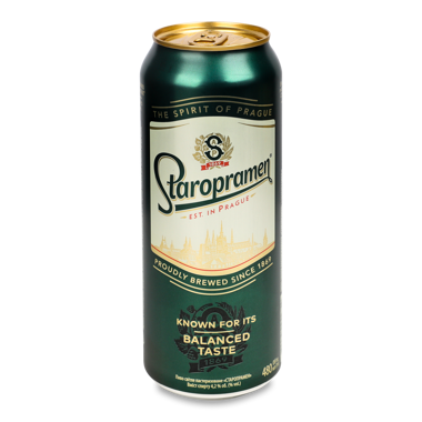 Пиво "Staropramen" світле 0.48л ж/б