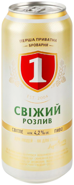 Пиво "I приватна броварня" Свіжий розлив 0.5л ж/б