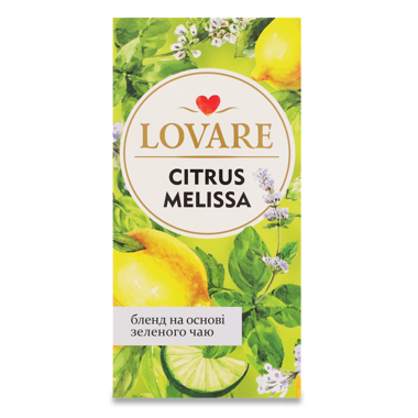 Чай "Lovare" Citrus Melissa зелений 24п*1.5г