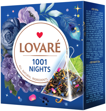 Чай "Lovare" 1001 Ніч чорний-зелений 15пір*2г