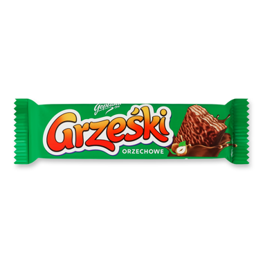 Вафлі "Grzeski" молочні з горіховим смаком 36г 