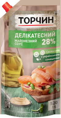 Соус майонезний "Делікатесний" 28% 520г д/п /ТП/