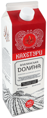 Вино "Алазанська Долина" черв н/сол 1л п/п /Кахетури/