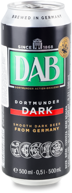 Пиво "DAB" Dark темне 4.8% 0.5л ж/б