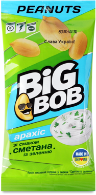 Арахіс "Big Bob" сметана із зеленню 60г