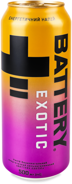 Напій енергетичний "Battery Exotic" 0.5л ж/б 