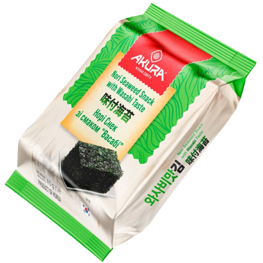 Водорості Норі Снек зі смаком васабі 4.5г /Akura/