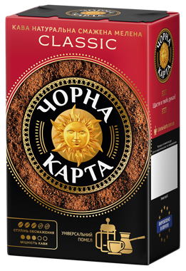 Кава "Чорна Карта" Classic мелена 225г в/у