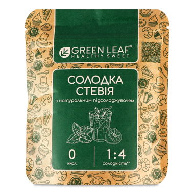 Стевія солодка "Green Leaf" 1:4 100г д/п