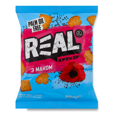 Крекер "Real" з маком 190г /Pichkar/