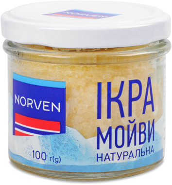 Ікра мойви натуральна пастеризована 100г /Norven/
