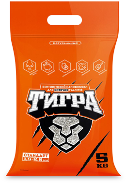 Наповнювач "Тигра" бентоніт. стандарт 5кг