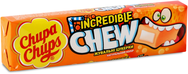 Цукерки жувальні "Chupa Chups" неймовір.апельсин 45г /Perfetti/