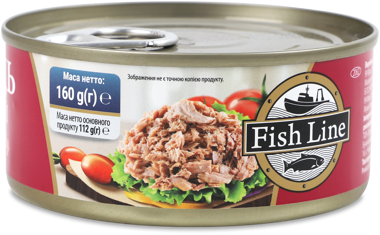 Тунець "Fish Line" салатний у власному соку 160г