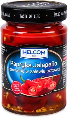 Перець "Helcom" гострий маринов Халапеньо 327г