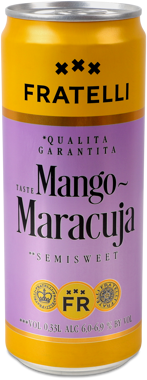 Напій винний газ "Манго- Маракуйя" біл н/сол 0.33л ж/б /Fratelli/