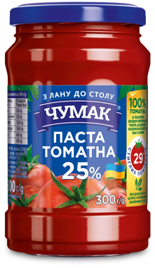 Паста томатна "Чумак" 25% с/б 300г