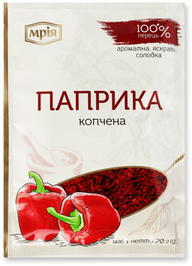 Паприка копчена мелена 20г /Мрія/