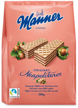 Вафлі "Manner" Original Neapolitan горіх. крем 200г 
