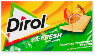 Жув.гум "Dirol" X-Fresh тропічні фрукти 13.5г /ДН/