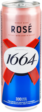 Пиво "Kronenbourg" 1664 Rose Edition 0.33л ж/б