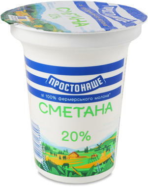 Сметана ПРОСТОНАШЕ 20% 300г ст