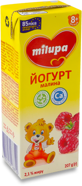 Йогурт "Мілупа" 2.1% Малина 207г т/п