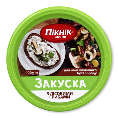 Закуска "Пікнік-меню" з ліс. грибами пісна 100г