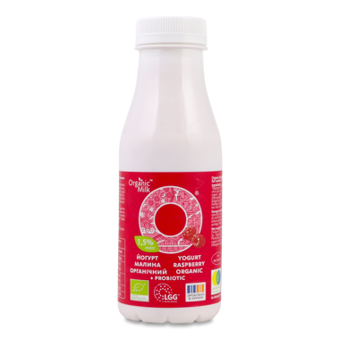 Йогурт "Organic Milk" органічний малина 280г 1.5%