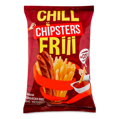 Соломка "Chipster's" ковбаски барбекю + кетчуп 70г 