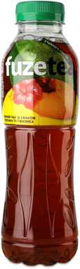 Чай холодний "Fuzetea" смак персик/гібіскус 0.5л