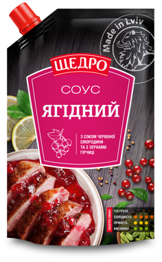 Соус "Ягідний" д/п 180г /Щедро/