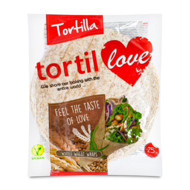 Тортилья з цільнозернового борошна 4шт 240г /Tortillove/