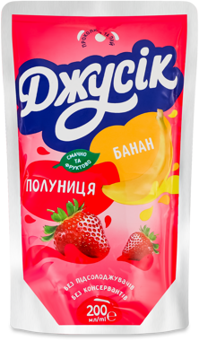 Нектар "Джусік" Банан-полуниця 0.2л д/п