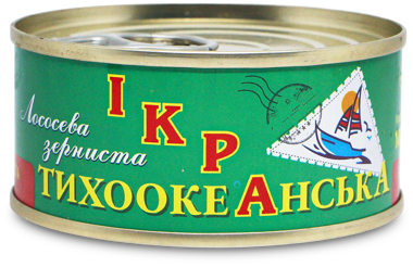 Ікра лососева зерниста солона 100г ж/б /Тихоокеанська/