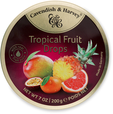 Карамель Тропічне Асорті 200г ж/б  /Cavendish&Harvey/
